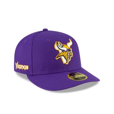 Purple Minnesota Vikings Hat - New Era NFL Logo Mix Low Profile 59FIFTY Fitted Caps USA1207356